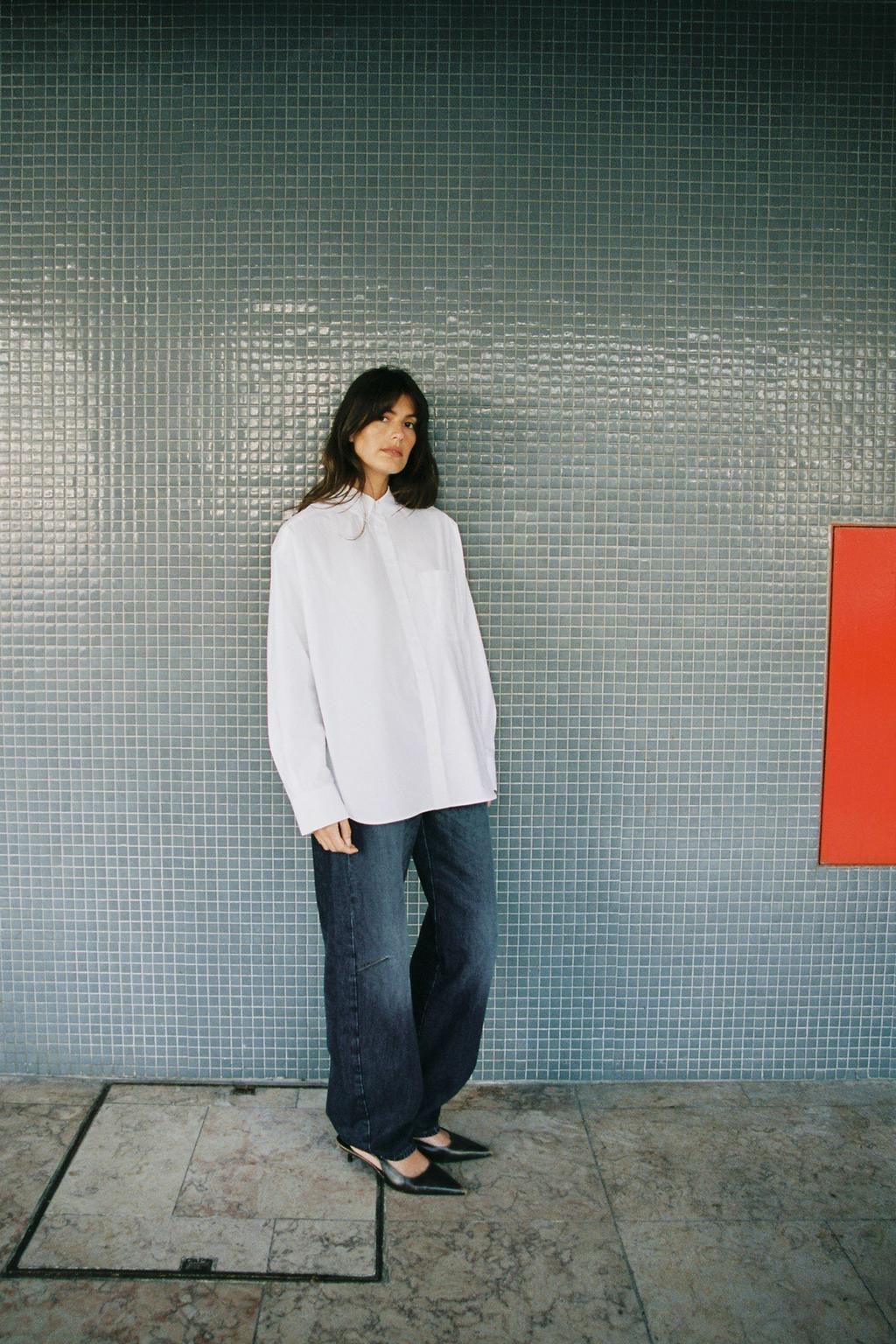 РУБАШКА ИЗ ПОПЛИНА С КАРМАНОМ