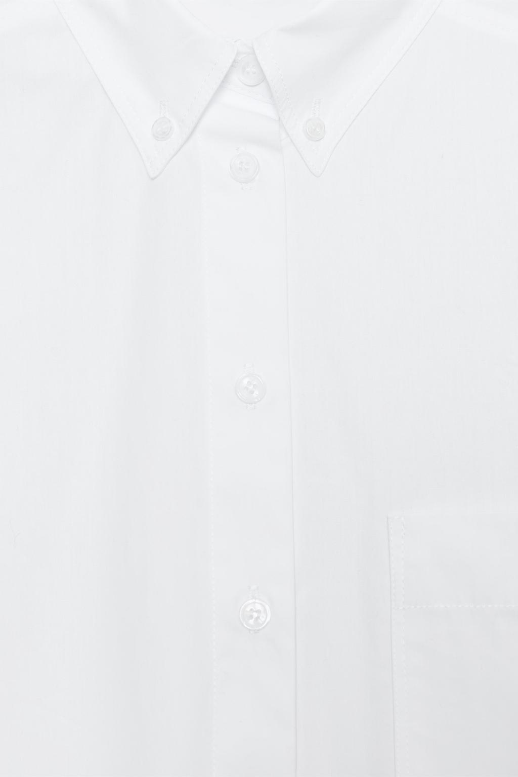 РУБАШКА ИЗ ПОПЛИНА С КАРМАНОМ