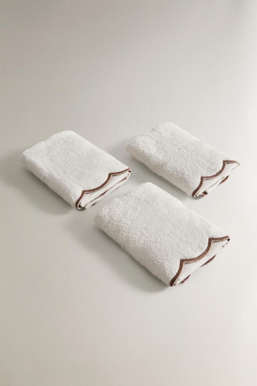 Набор ручных полотенец с оборками (набор из 3 штук)