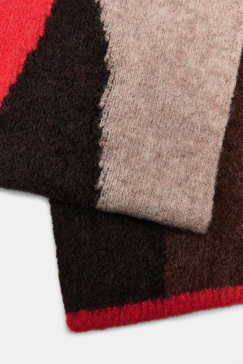 ШАРФ ИЗ ТРИКОТАЖА С УЗОРОМ