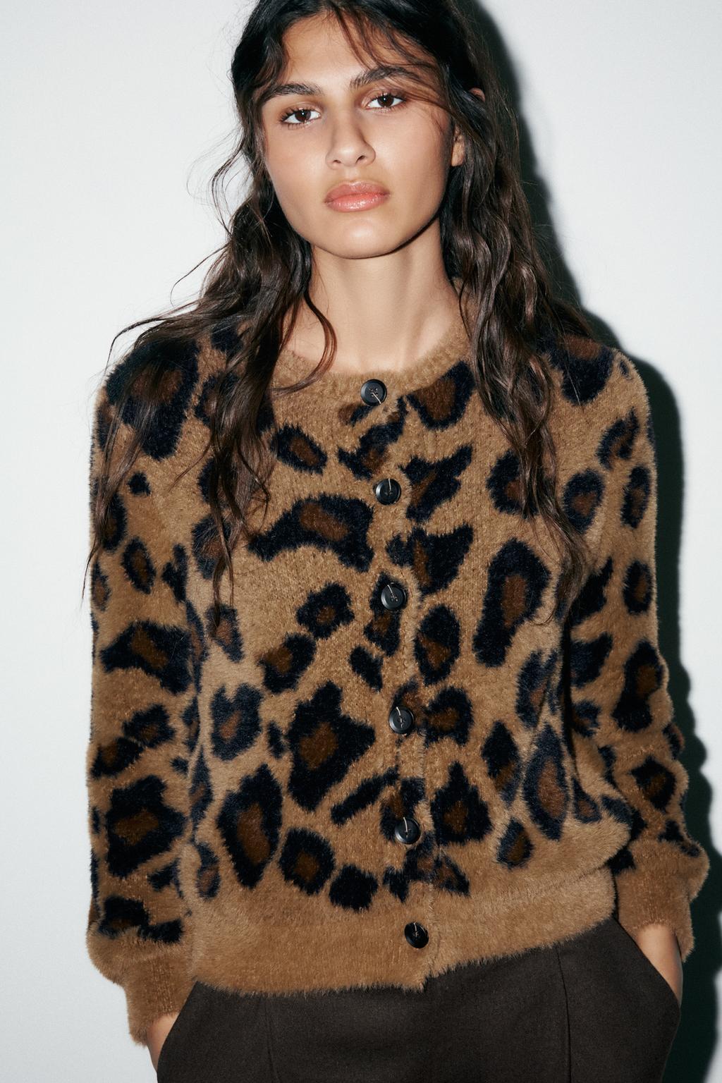 ЖАККАРДОВЫЙ КАРДИГАН С АНИМАЛИСТИЧЕСКИМ ПРИНТОМ