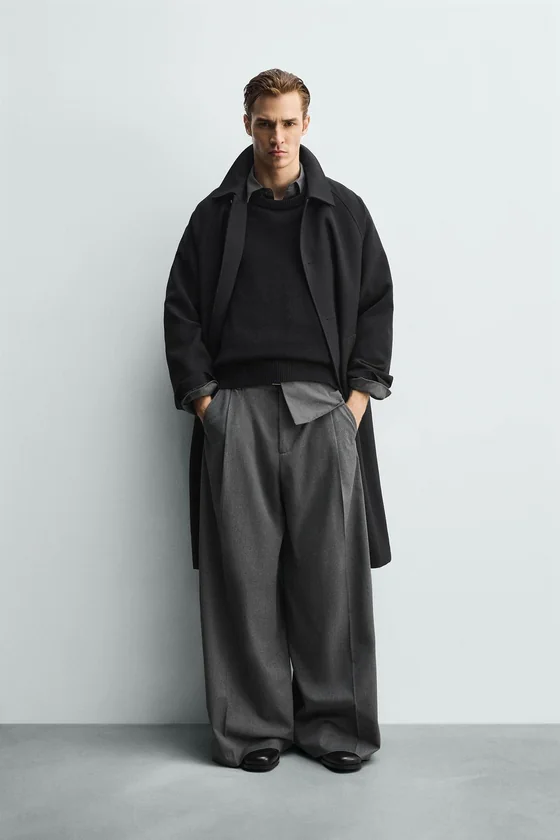 БРЮКИ WIDE FIT СО СКЛАДКАМИ