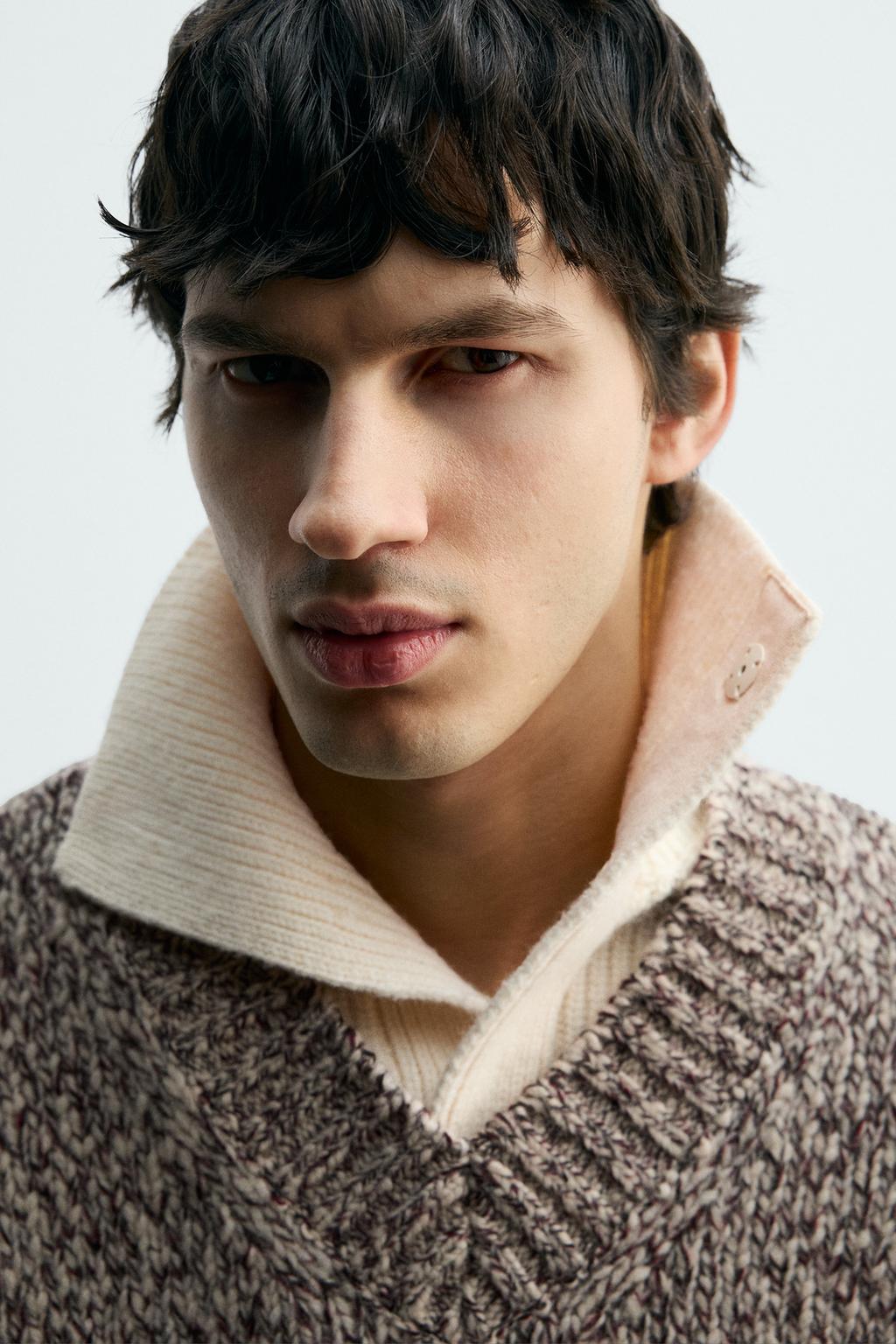 СВИТЕР ИЗ СМЕСОВОЙ ШЕРСТИ С РЕЛЬЕФНЫМ УЗОРОМ