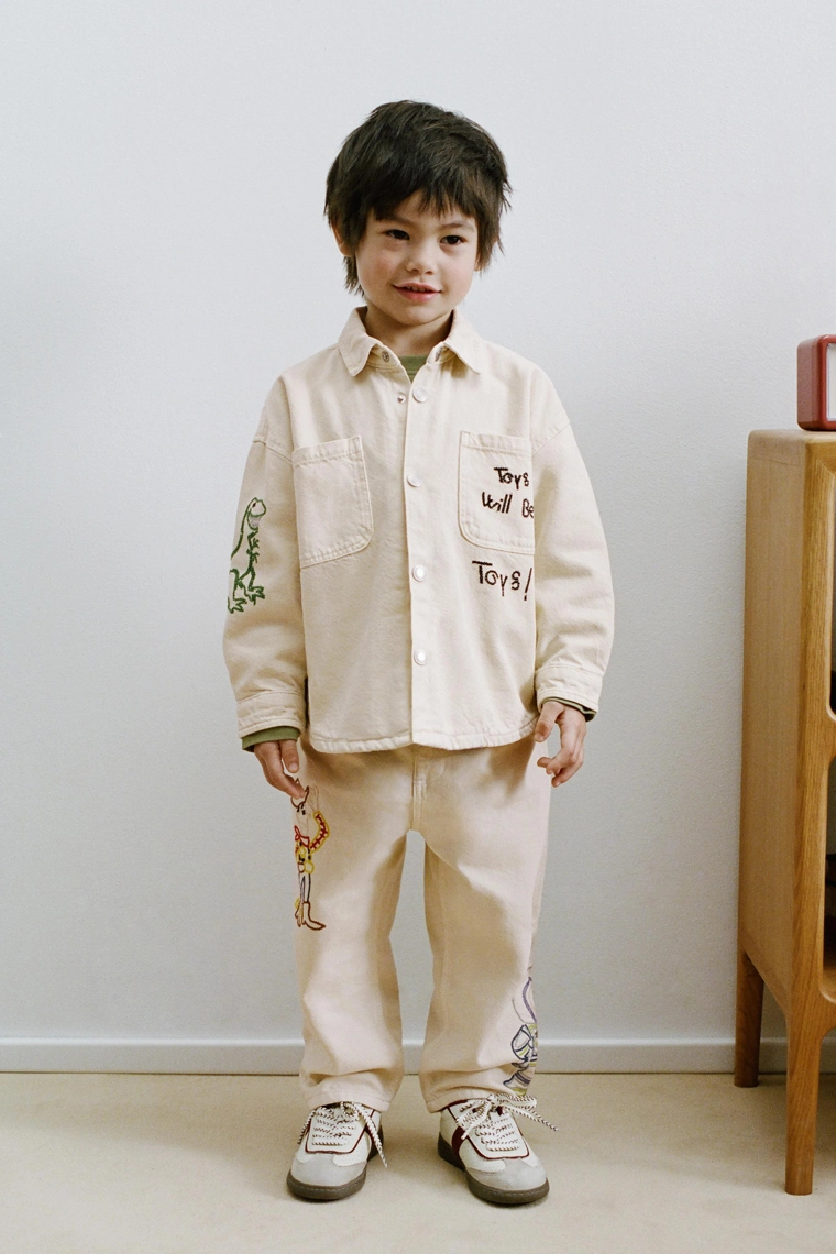 Широкие брюки из твила с вышивкой toy story ©disney pixar