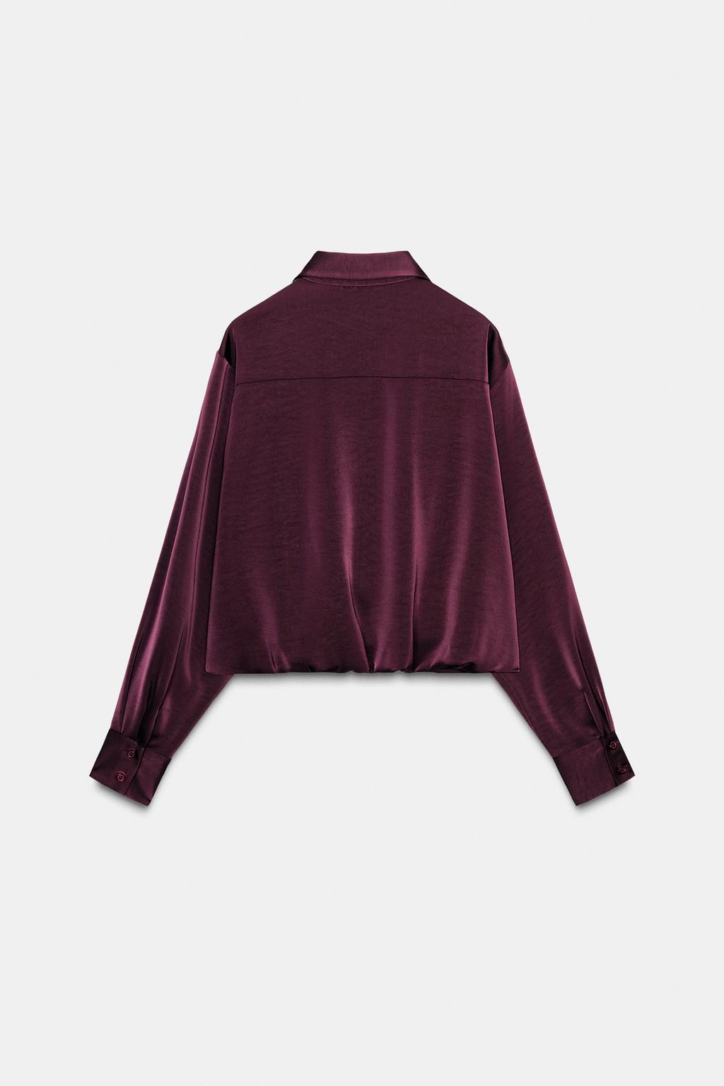 АТЛАСНАЯ РУБАШКА ОБЪЕМНОГО КРОЯ