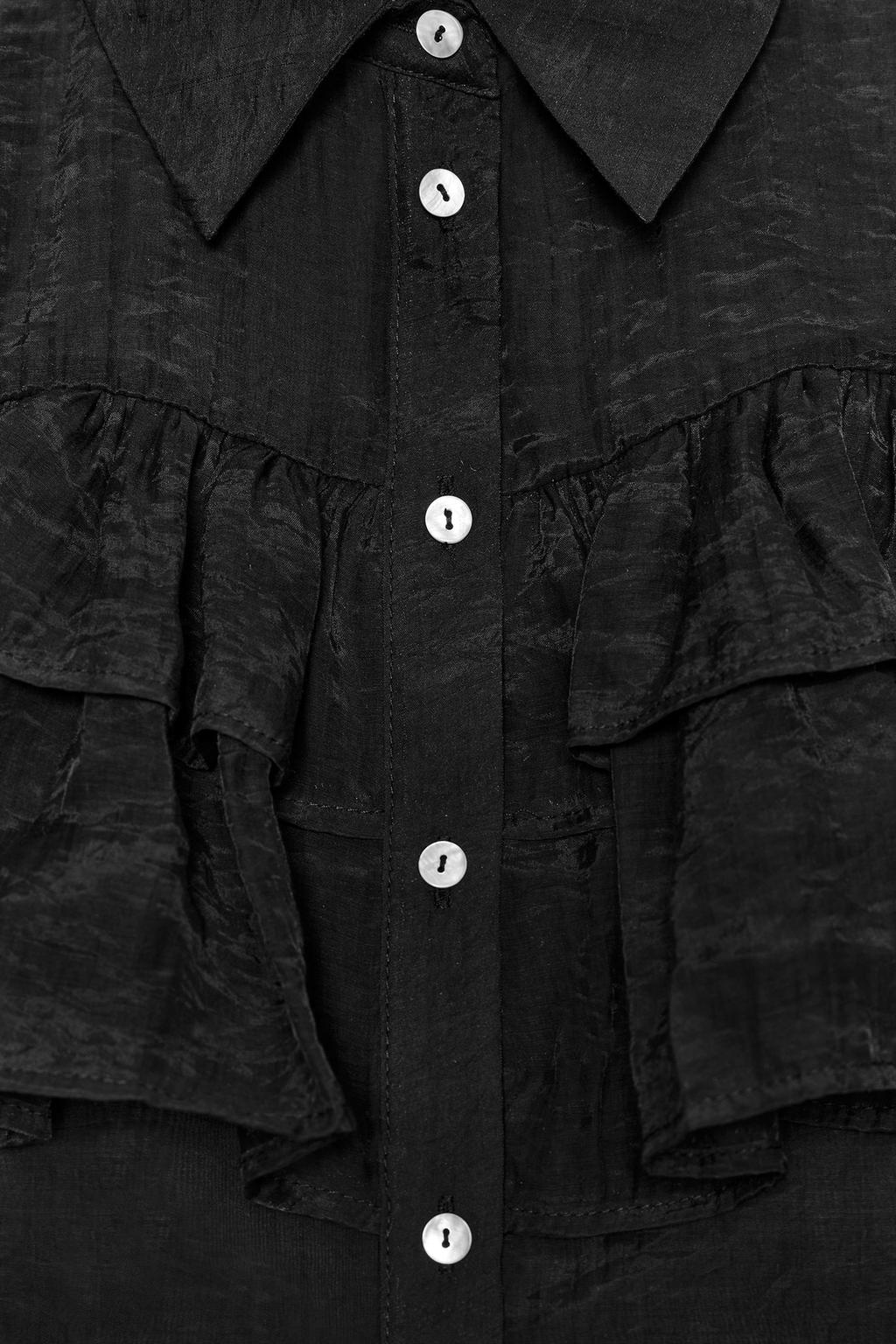 ПОЛУПРОЗРАЧНЫЙ ТОП С ВОЛАНАМИ