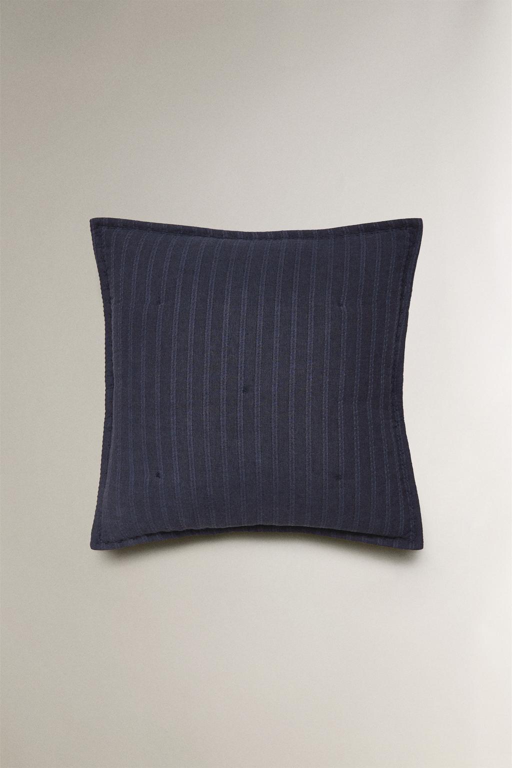 Детский жаккардовый чехол для подушки в полоску