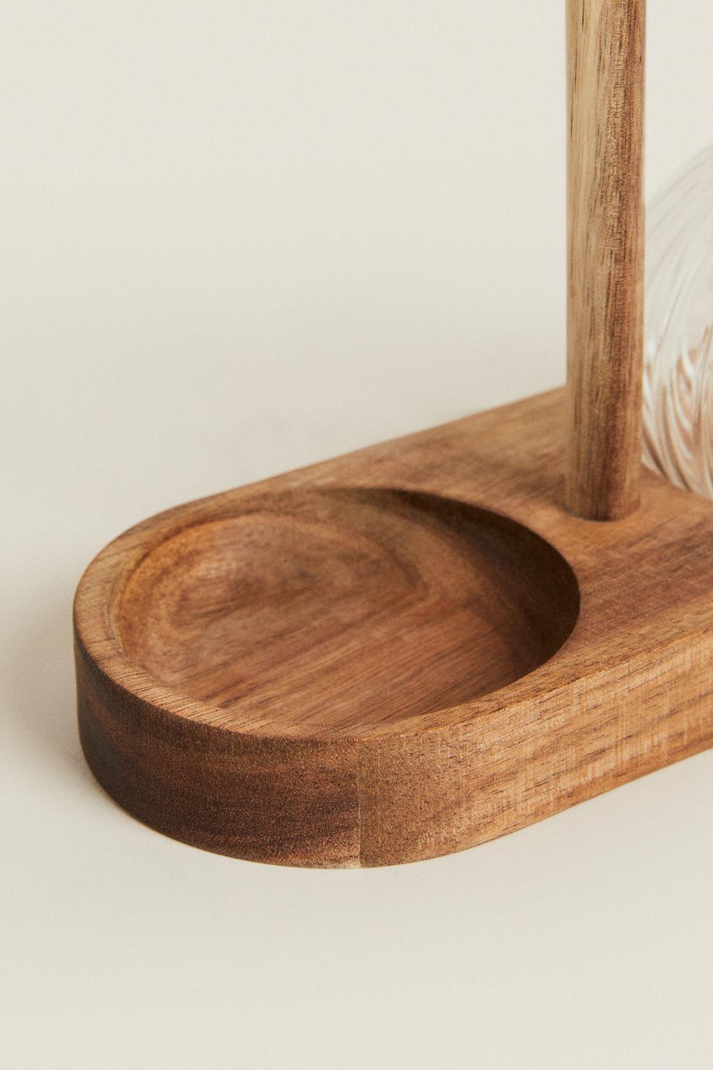 Набор для специй из боросиликатного стекла и дерева