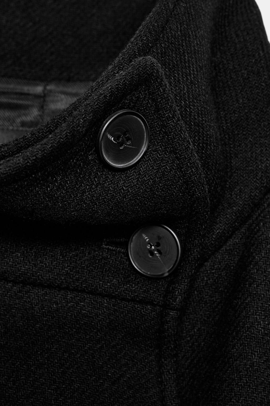 ДЛИННОЕ ПАЛЬТО ИЗ ШЕРСТИ С ВОРОТНИКОМ-СТОЙКОЙ