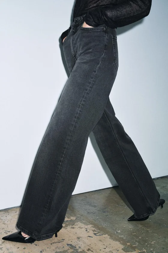 ДЖИНСЫ WIDE LEG С ВЫСОКОЙ ПОСАДКОЙ — ZW COLLECTION