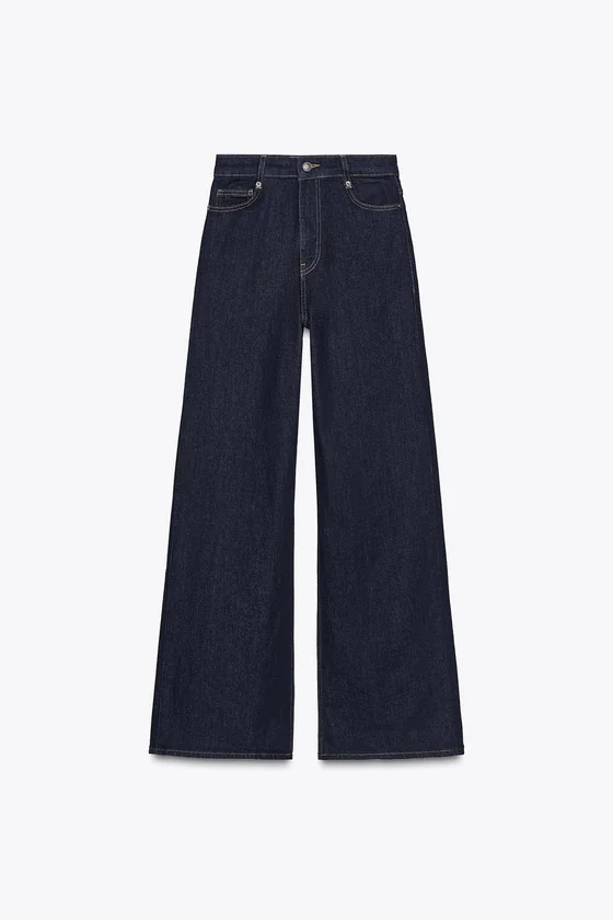 ДЖИНСЫ WIDE LEG С ВЫСОКОЙ ПОСАДКОЙ — ZW COLLECTION