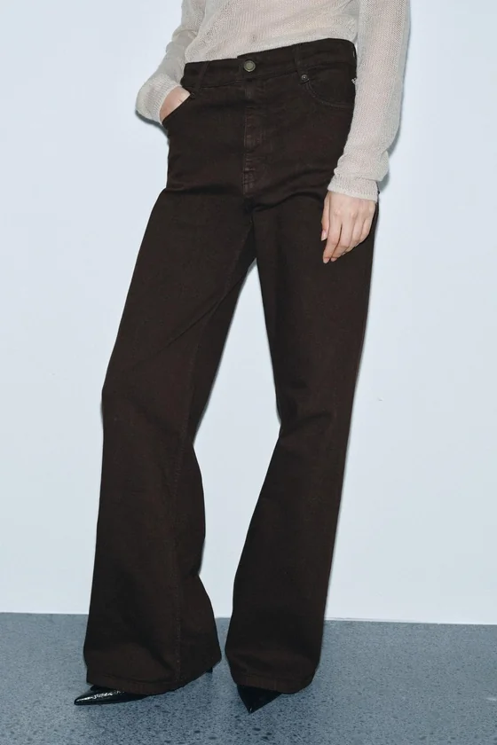 ДЖИНСЫ WIDE LEG С ВЫСОКОЙ ПОСАДКОЙ — ZW COLLECTION