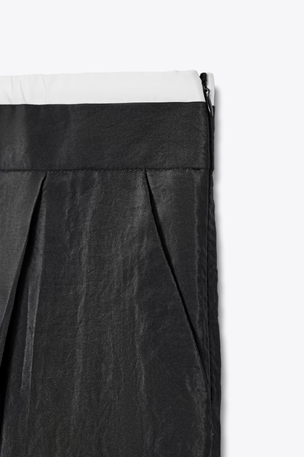 БРЮКИ С ШИРОКИМИ ШТАНИНАМИ И ДВОЙНЫМ ПОЯСОМ