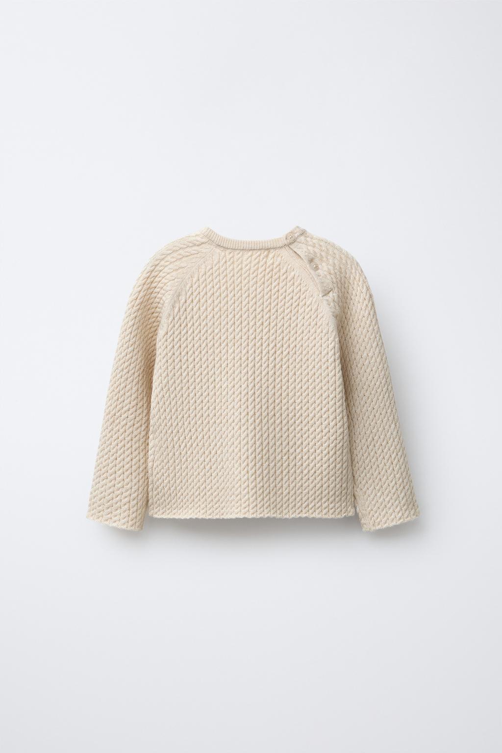 СВИТЕР С УЗОРОМ «КОСЫ»