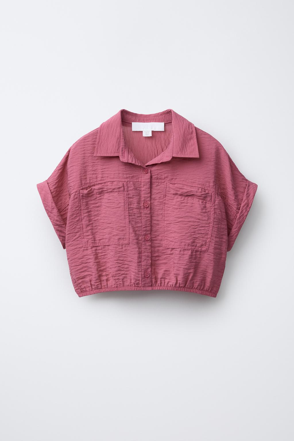 РУБАШКА СТРУЯЩЕГОСЯ КРОЯ С РЕЗИНКАМИ