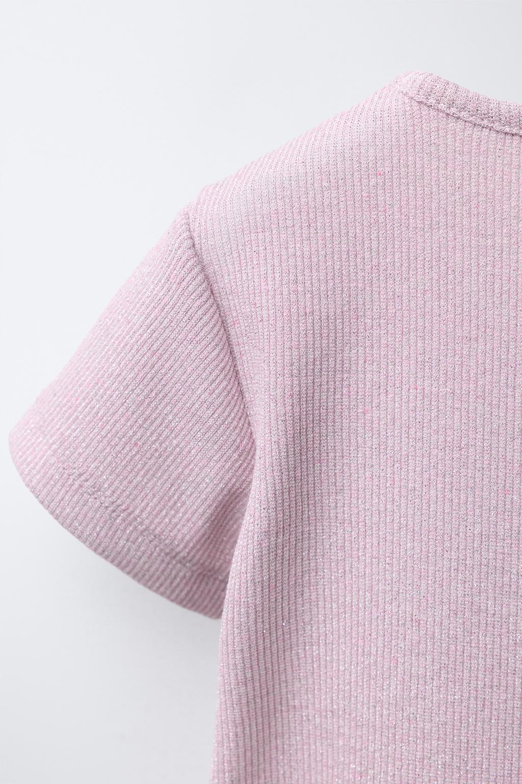 ФУТБОЛКА В РУБЧИК С БЛЕСТКАМИ