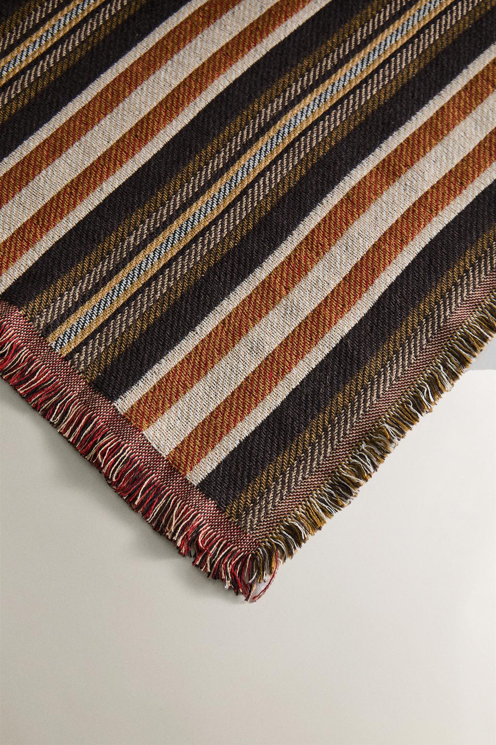 Плед из хлопка в полоску