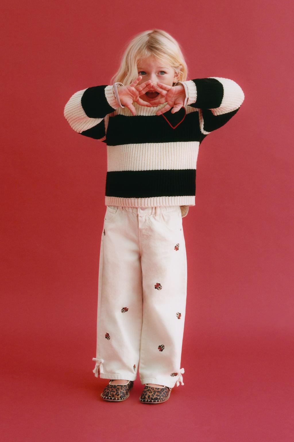 БРЮКИ-КЮЛОТЫ ИЗ САРЖИ С ВЫШИВКОЙ «МИННИ МАУС» © DISNEY