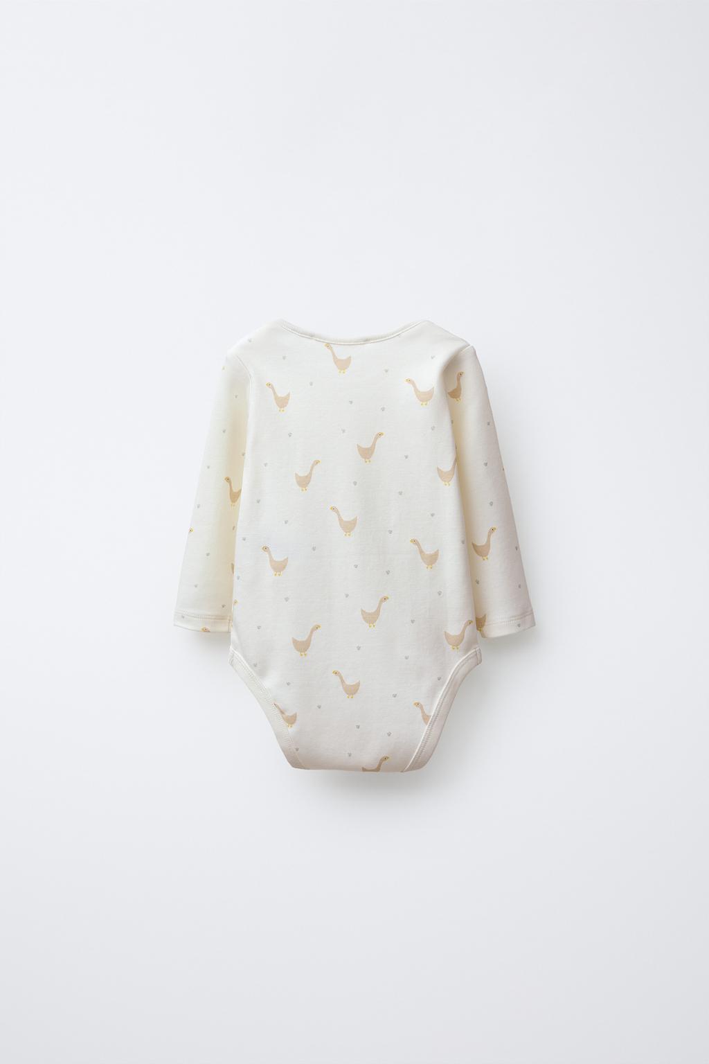 НАБОР ИЗ ПЯТИ БОДИ С ПРИНТОМ ГУСЕЙ