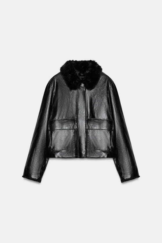 КУРТКА ИЗ ИСКУССТВЕННОЙ КОЖИ — ZW COLLECTION