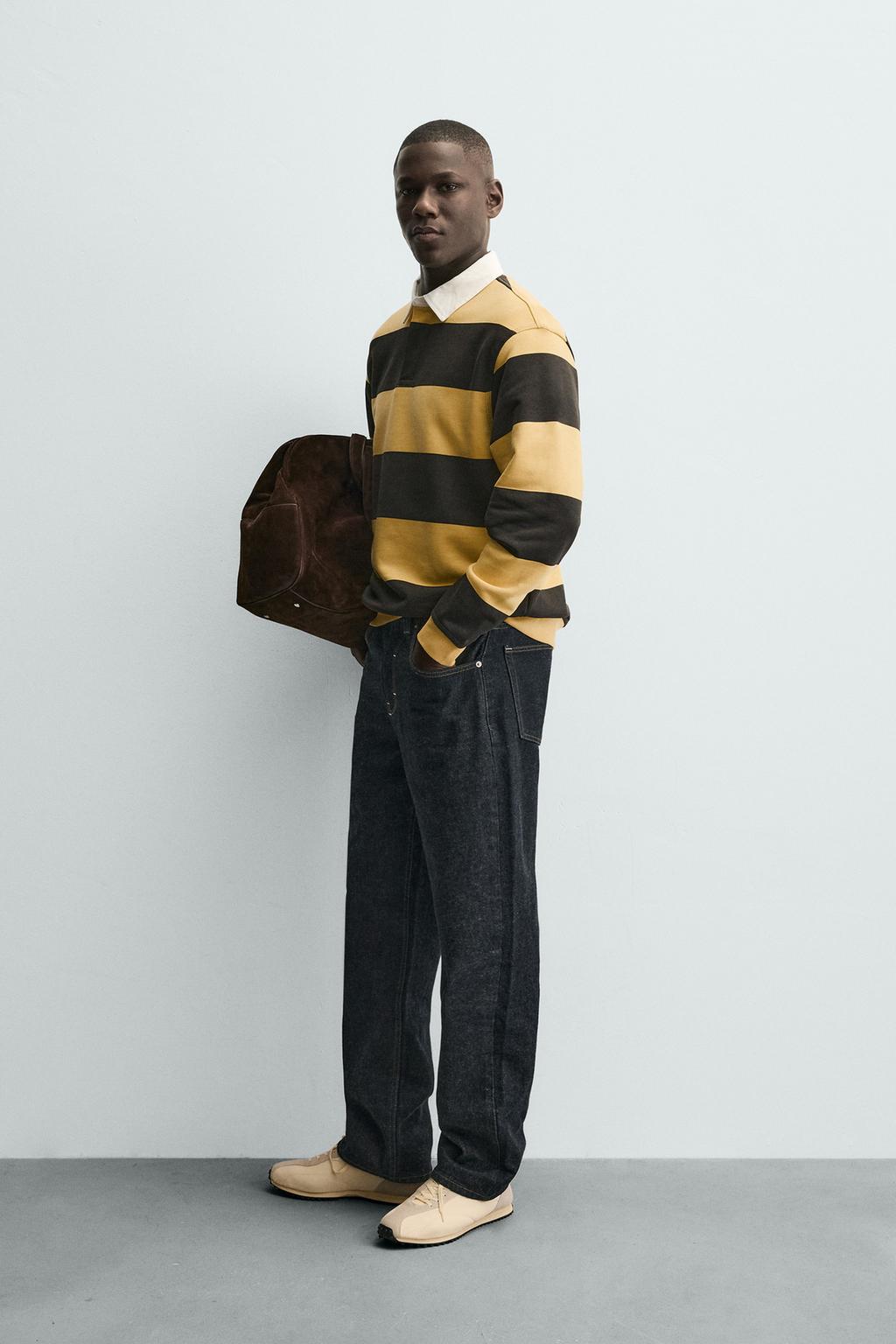 ТОЛСТОВКА ПОЛО С КОНТРАСТНЫМ ВОРОТНИКОМ