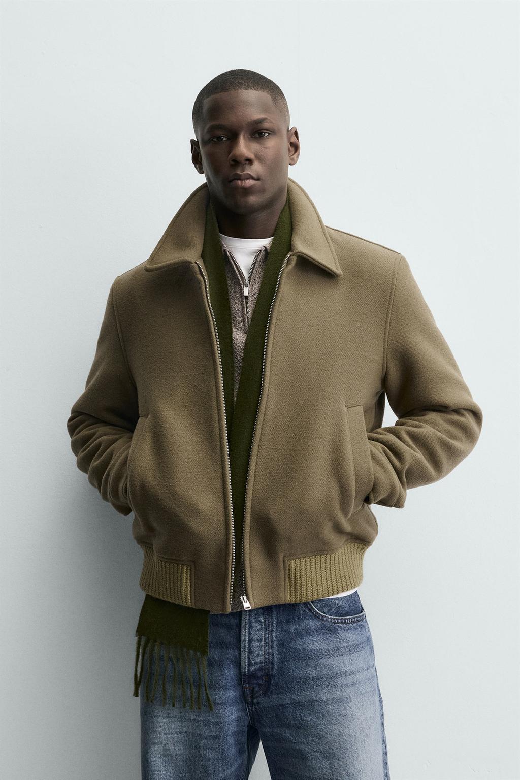 СТЕГАНАЯ КУРТКА ИЗ ШЕРСТЯНОЙ ТКАНИ