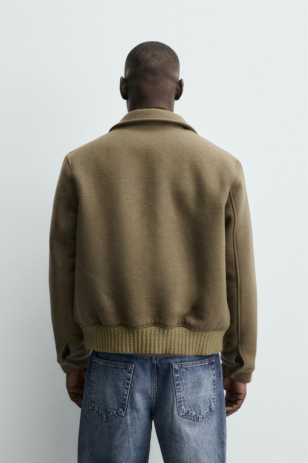 СТЕГАНАЯ КУРТКА ИЗ ШЕРСТЯНОЙ ТКАНИ