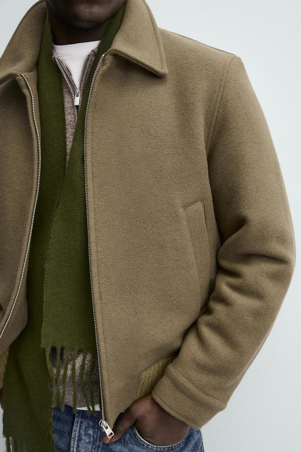 СТЕГАНАЯ КУРТКА ИЗ ШЕРСТЯНОЙ ТКАНИ