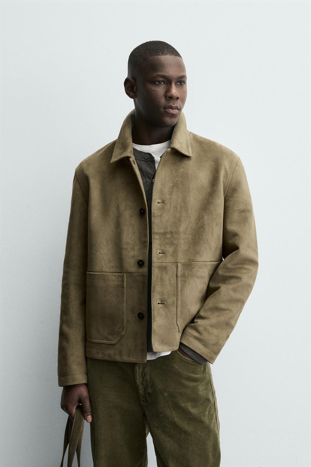 КУРТКА ИЗ ИСКУССТВЕННОЙ ЗАМШИ С КАРМАНАМИ