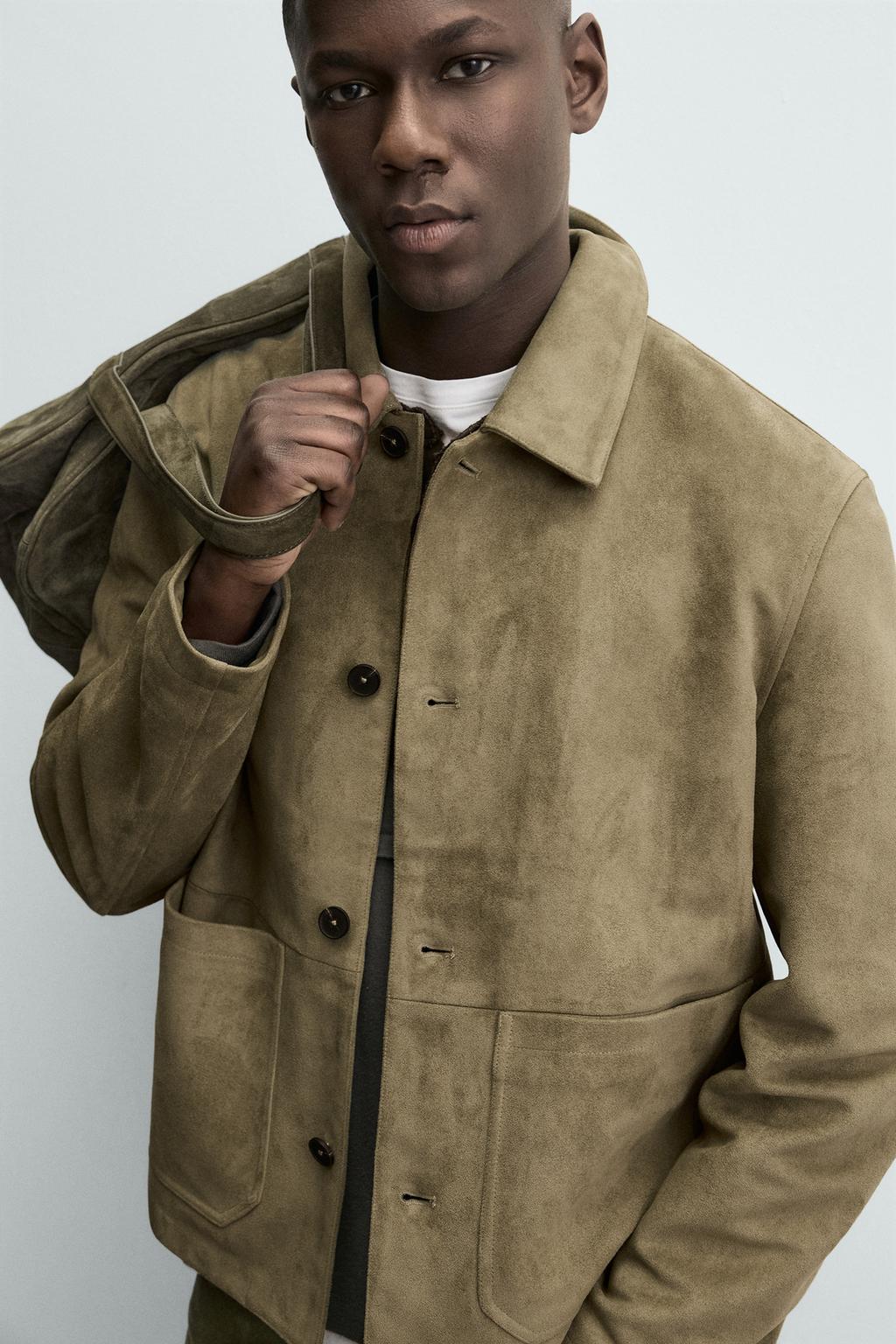 КУРТКА ИЗ ИСКУССТВЕННОЙ ЗАМШИ С КАРМАНАМИ