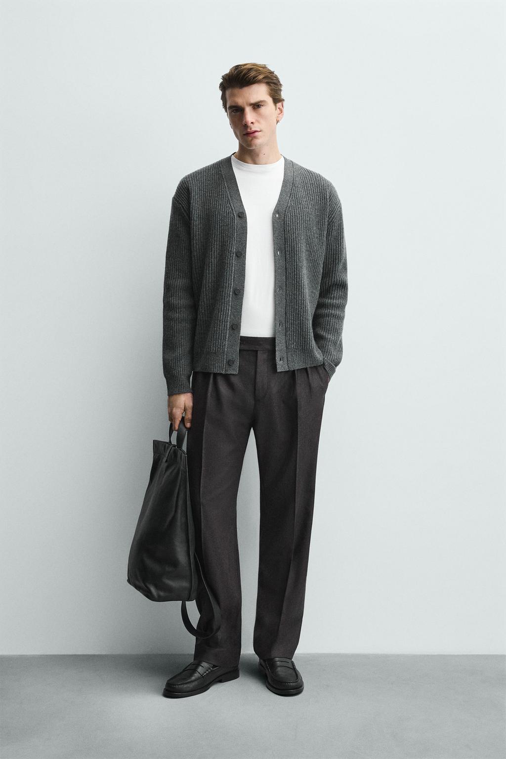 КАРДИГАН ИЗ РЕЛЬЕФНОЙ ШЕРСТИ