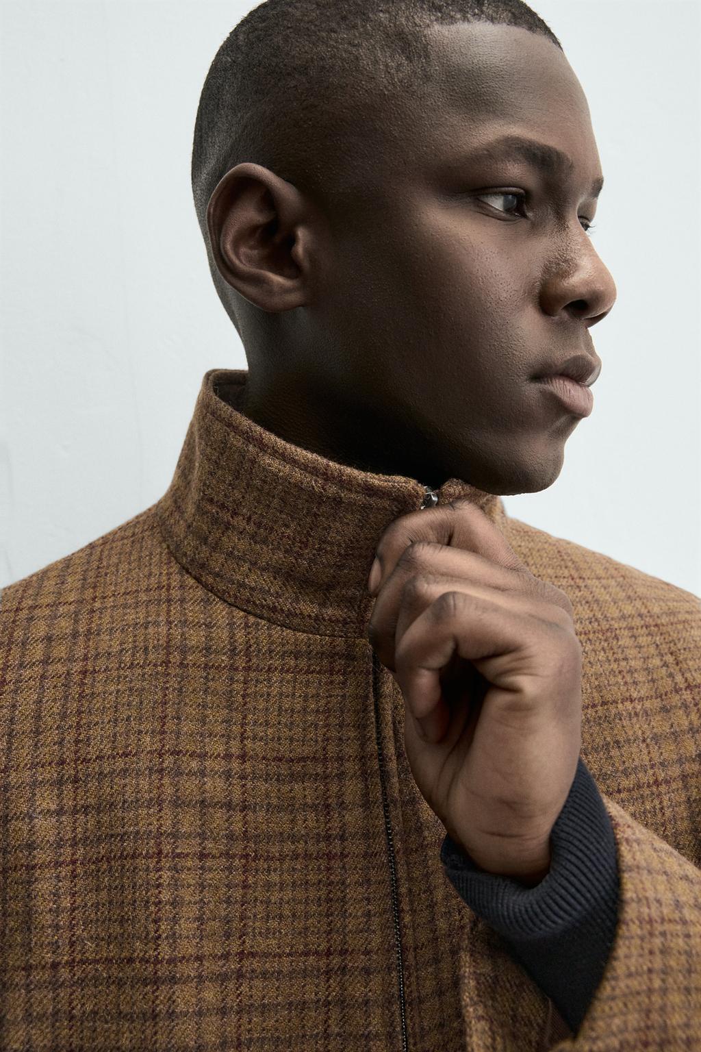 КУРТКА-РУБАШКА В КЛЕТКУ ИЗ СМЕСОВОЙ ШЕРСТИ