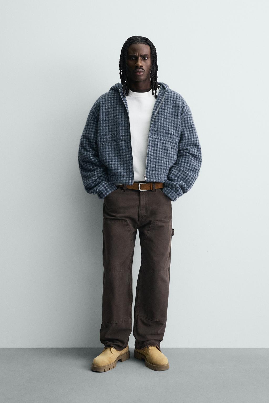 КУРТКА-РУБАШКА В КЛЕТКУ С ВЫШИВКОЙ И КАПЮШОНОМ