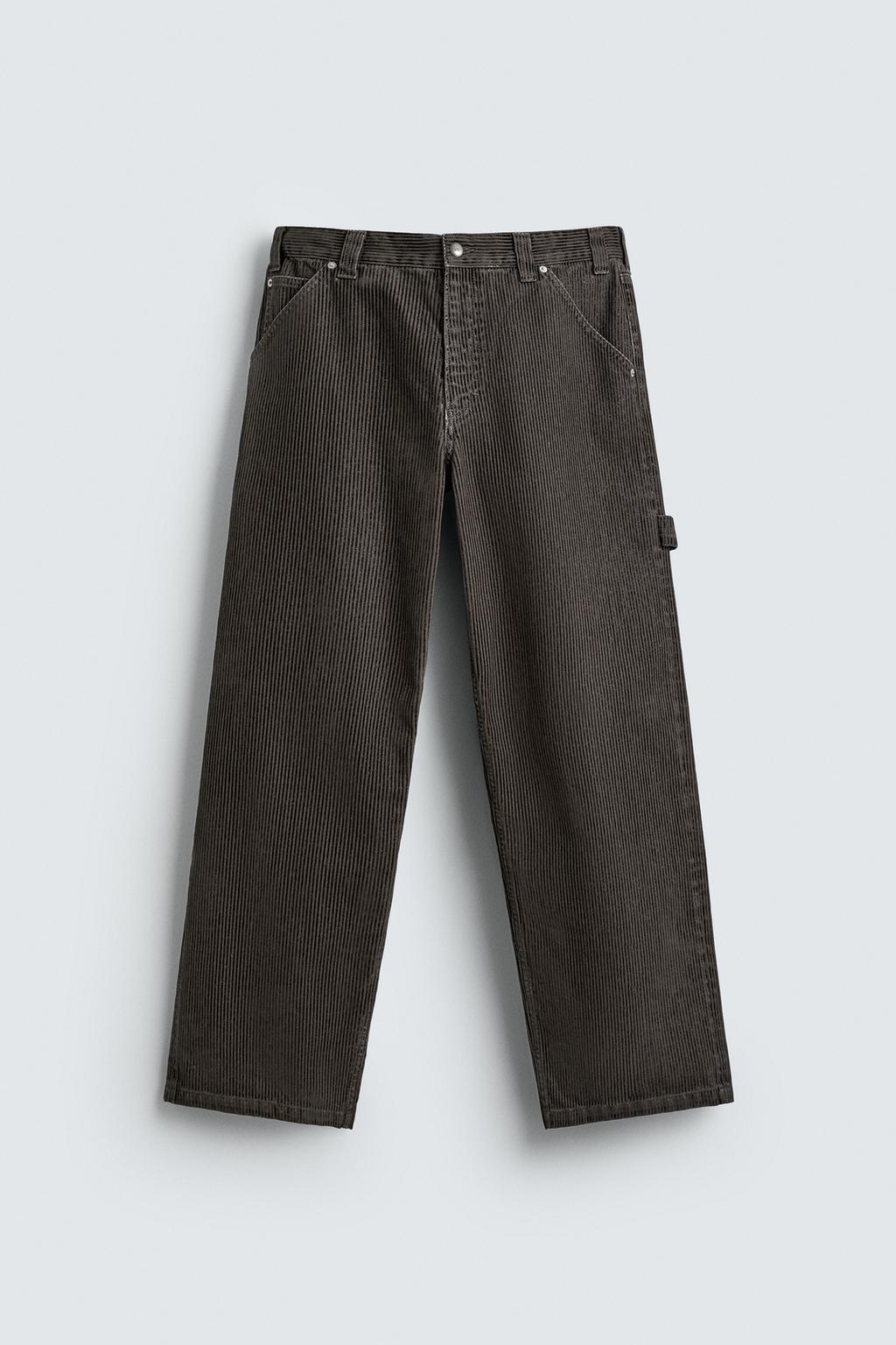 БРЮКИ RELAXED FIT С ФЛОКИРОВАННЫМИ ПОЛОСКАМИ