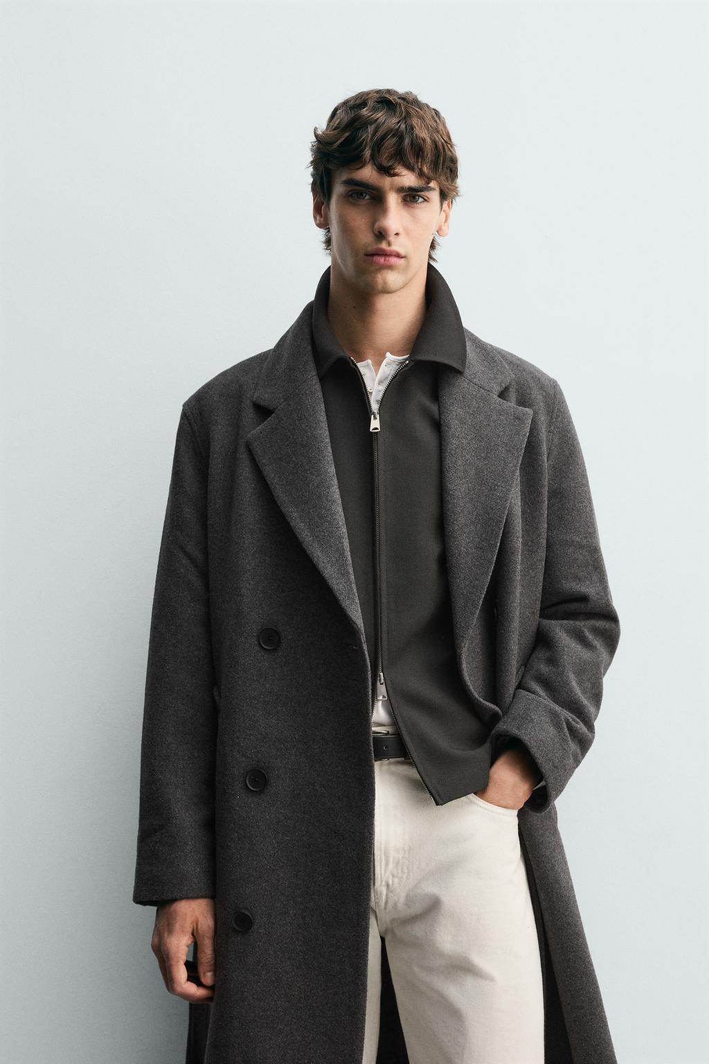 ДВУБОРТНОЕ ПАЛЬТО ИЗ ШЕРСТИ С ПОЯСОМ