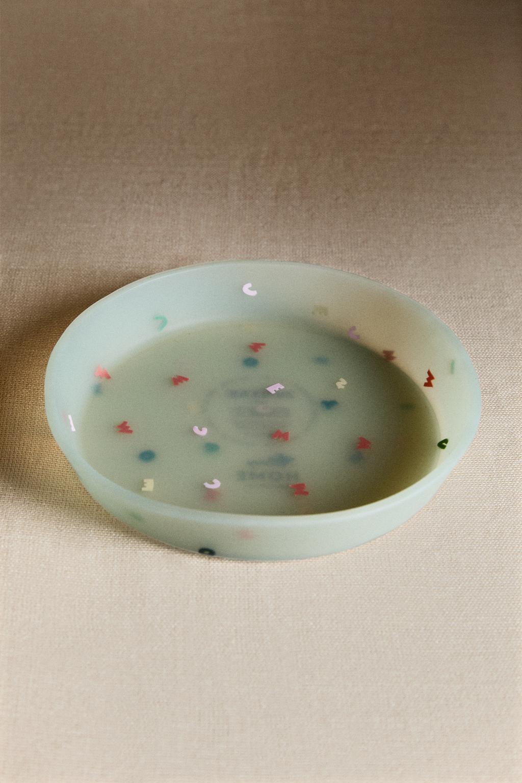 Детская тарелка из силикона с микки и минни ©disney