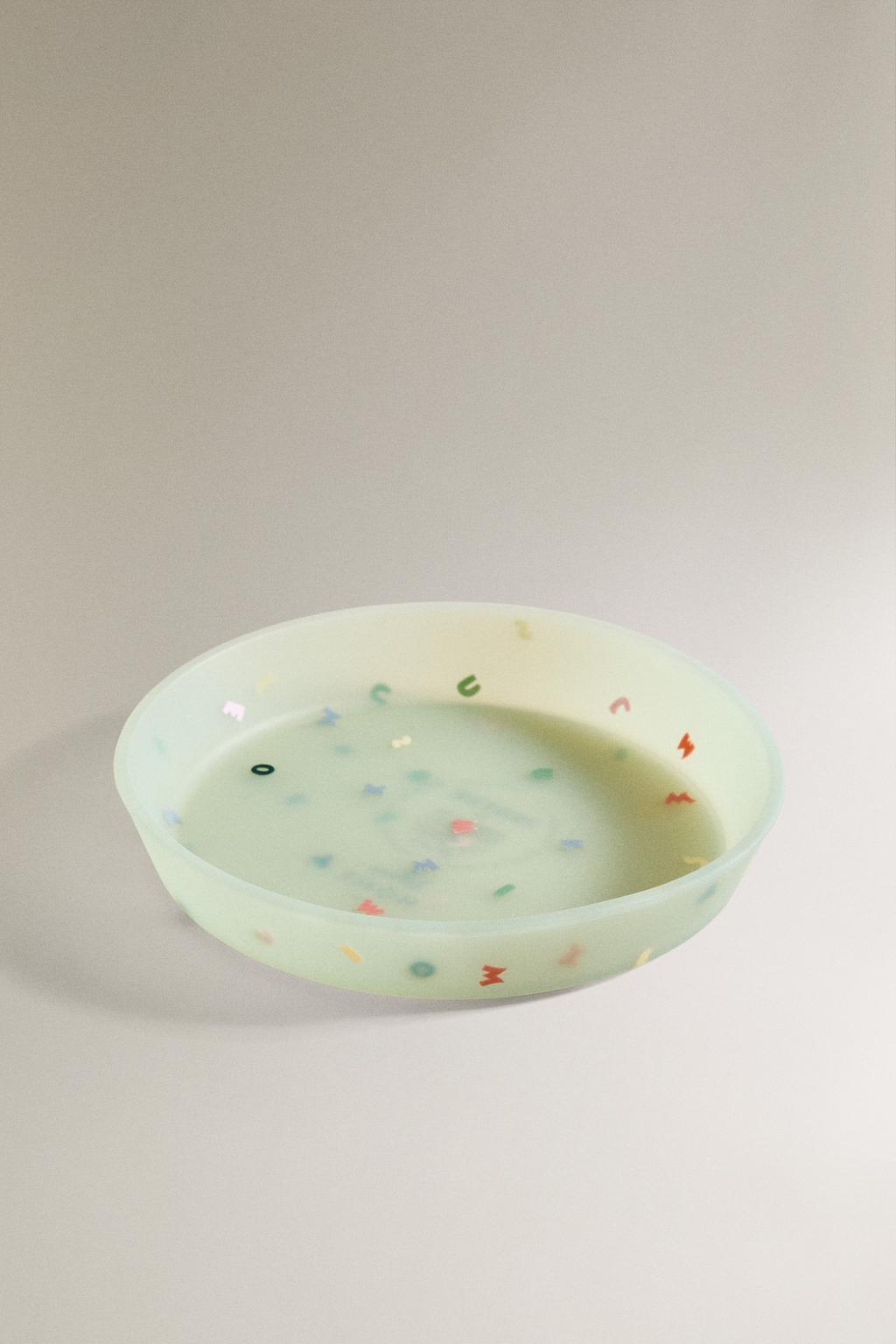 Детская тарелка из силикона с микки и минни ©disney