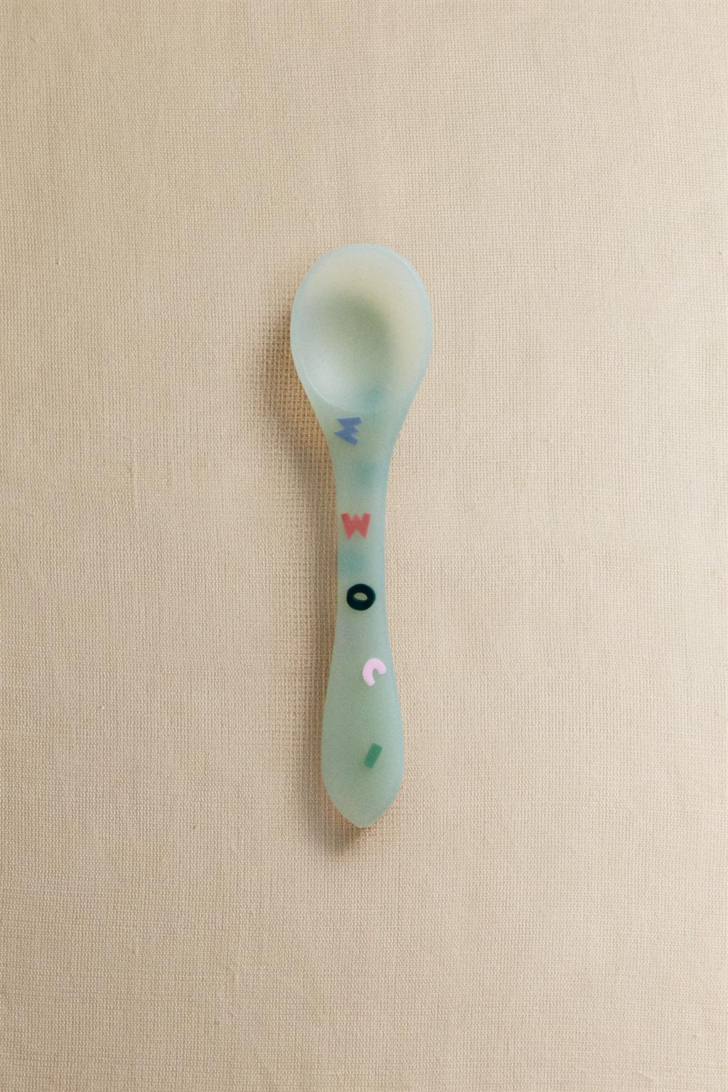 Детская силиконовая ложка с микки и минни ©disney