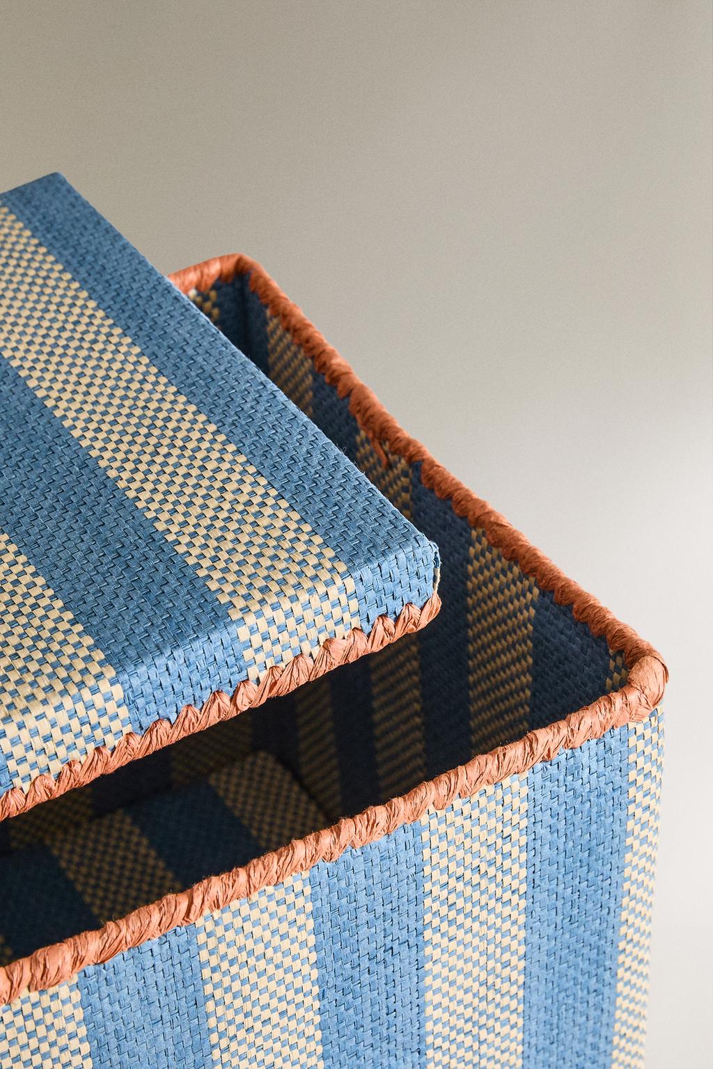 Складная корзина в полоску для детей