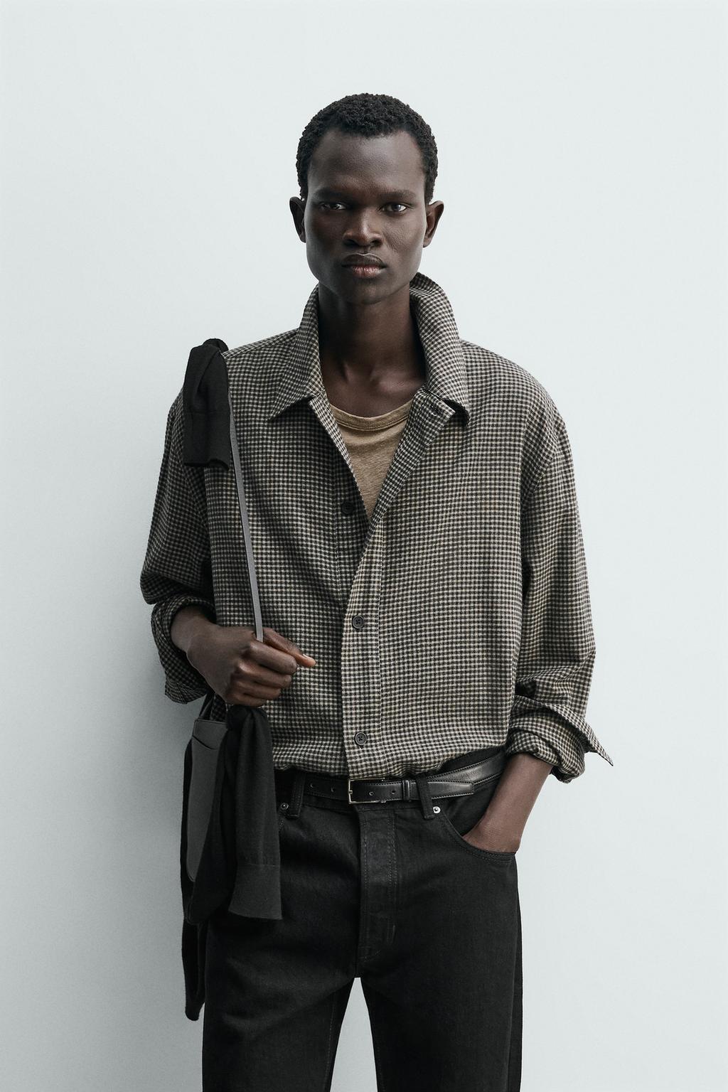 УКОРОЧЕННАЯ КУРТКА-РУБАШКА В КЛЕТКУ