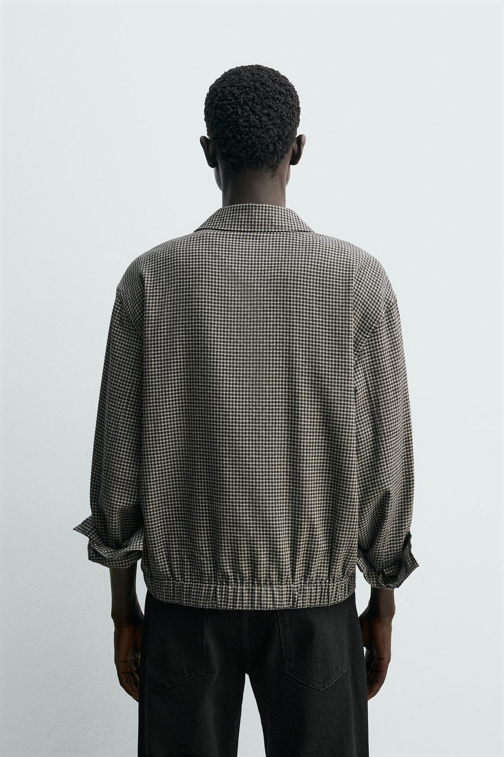 УКОРОЧЕННАЯ КУРТКА-РУБАШКА В КЛЕТКУ