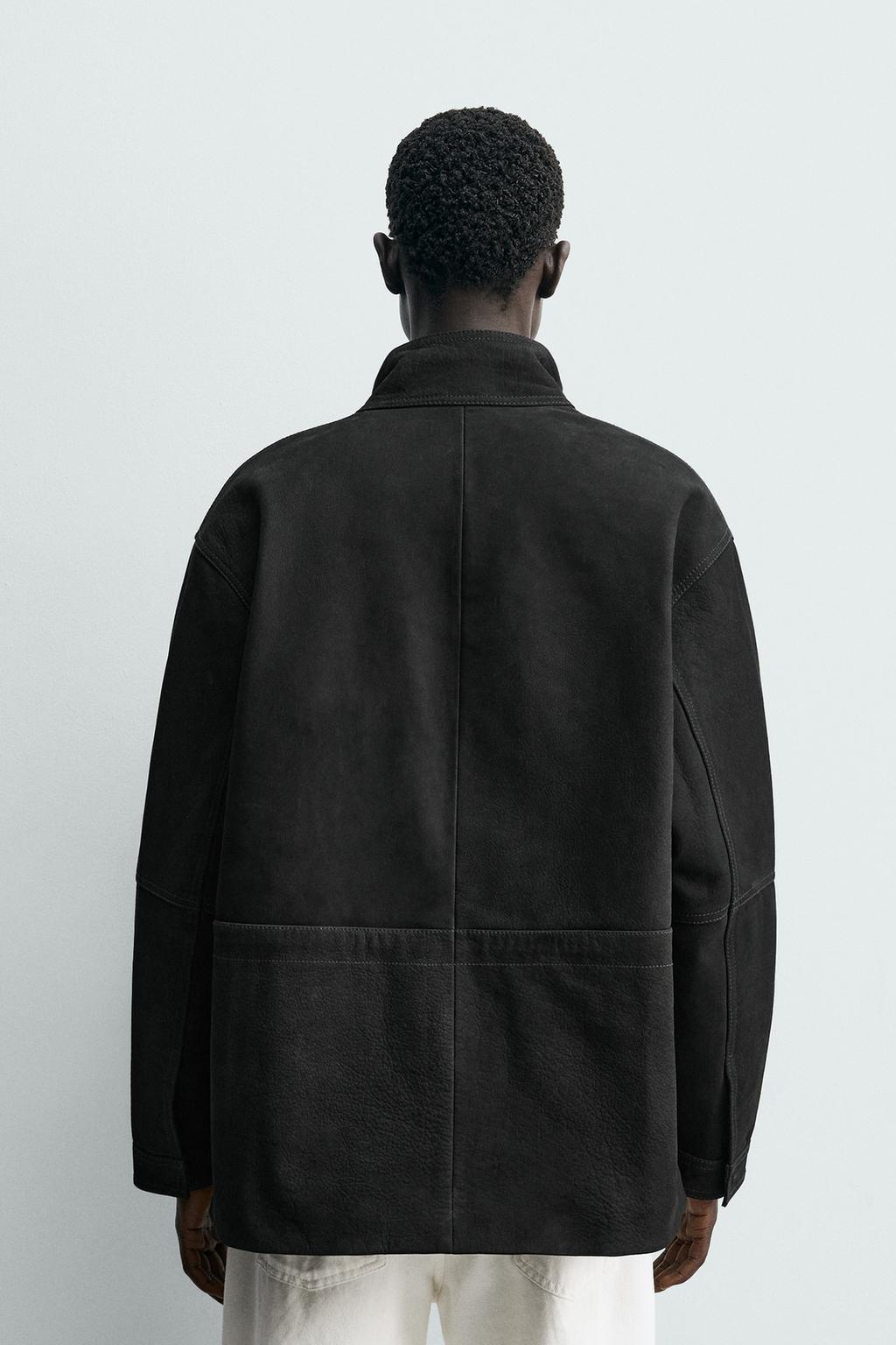 ПАРКА СВОБОДНОГО КРОЯ ИЗ КОЖИ