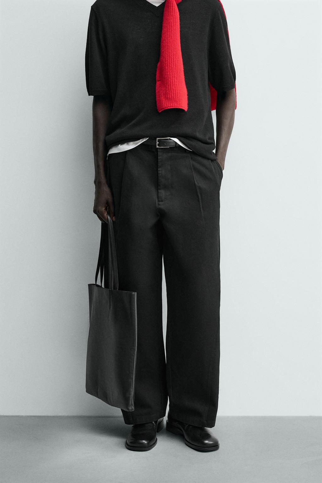 БРЮКИ WIDE FIT СО СКЛАДКАМИ