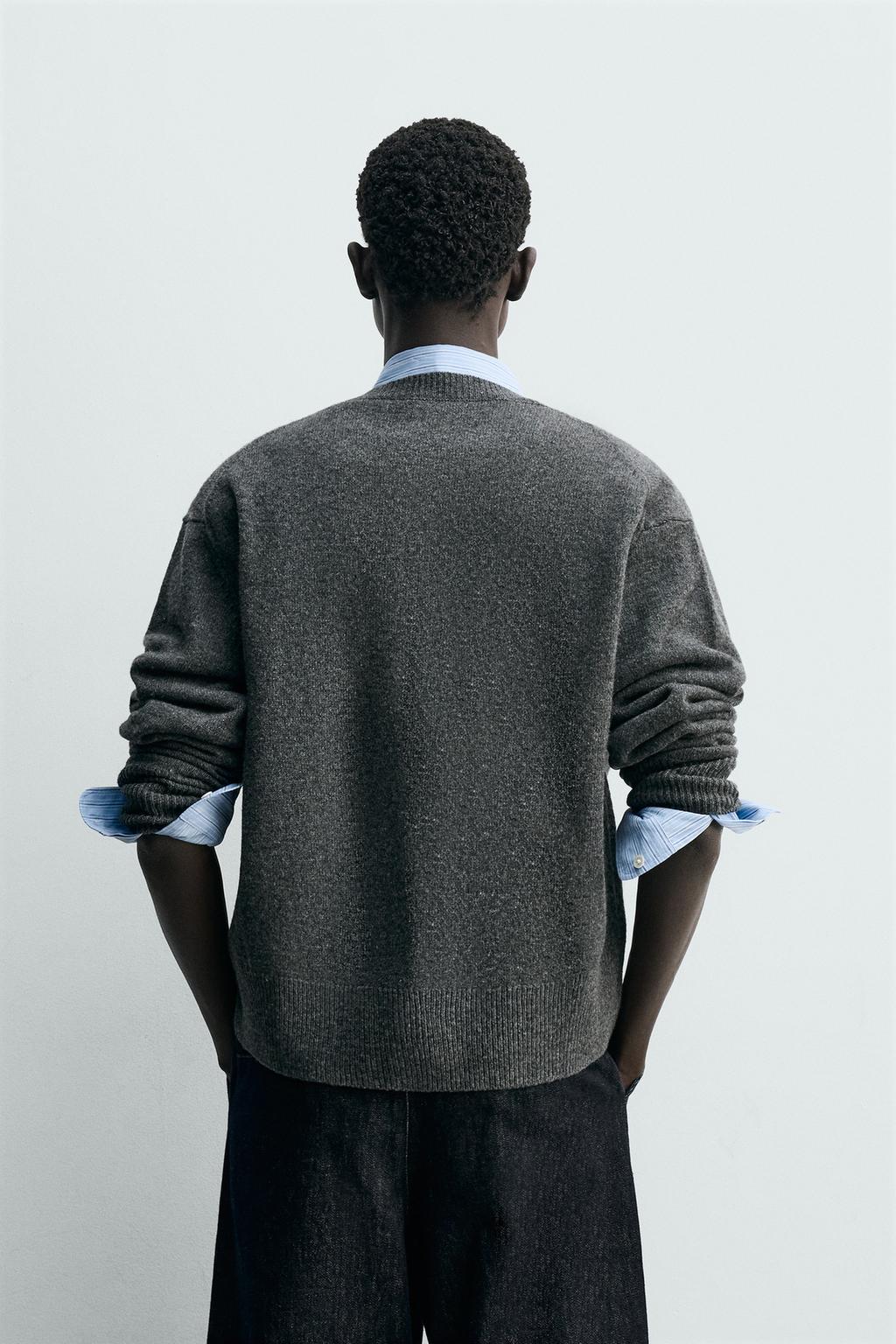 КАРДИГАН RELAXED FIT ИЗ СМЕСОВОЙ ШЕРСТИ