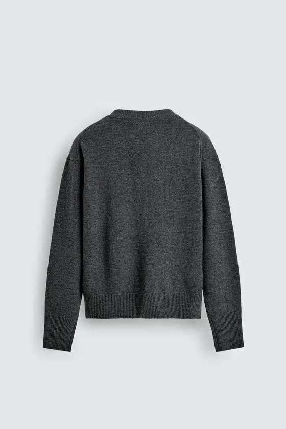 КАРДИГАН RELAXED FIT ИЗ СМЕСОВОЙ ШЕРСТИ