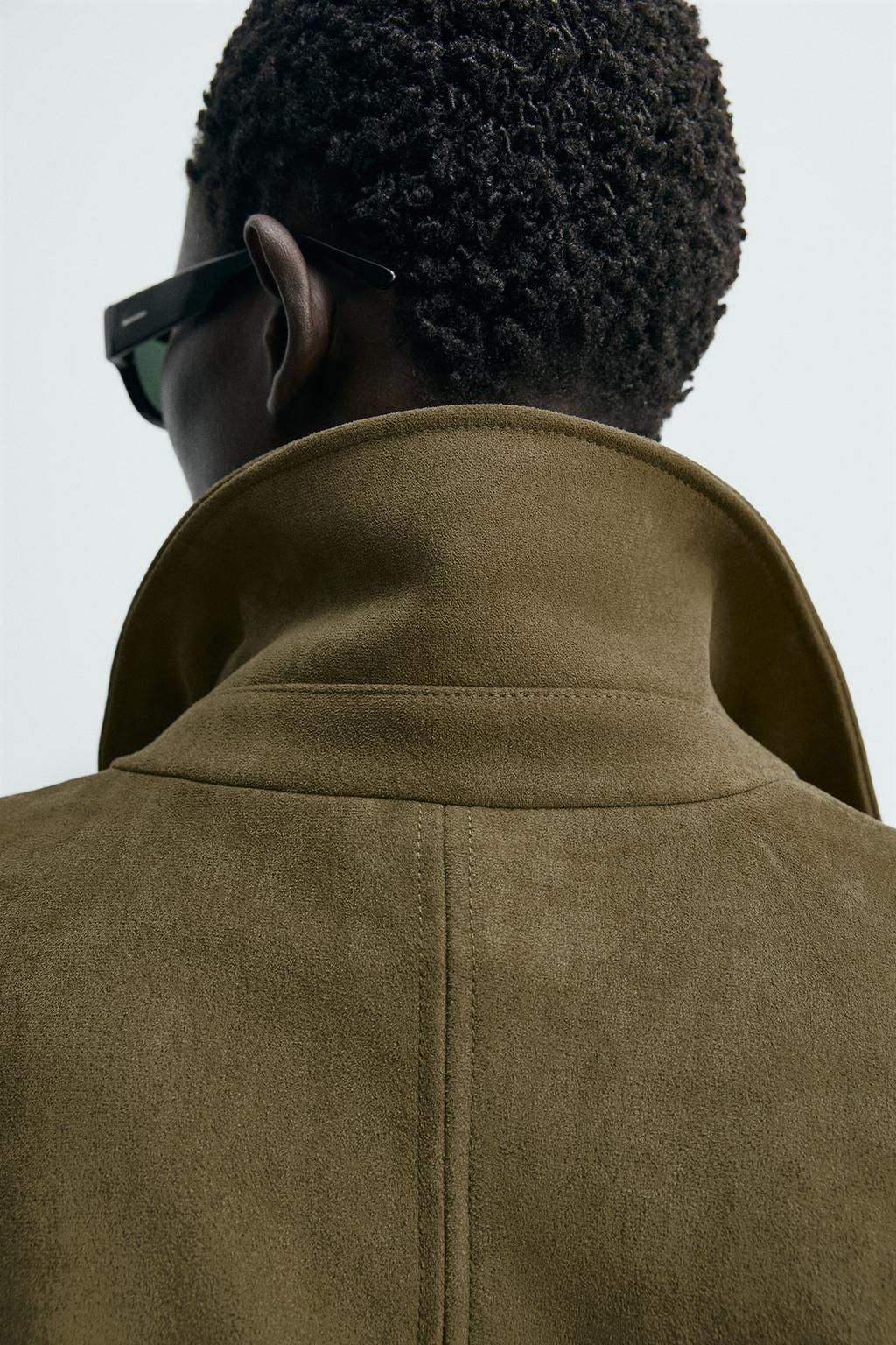 УКОРОЧЕННАЯ КУРТКА ИЗ ИСКУССТВЕННОЙ ЗАМШИ