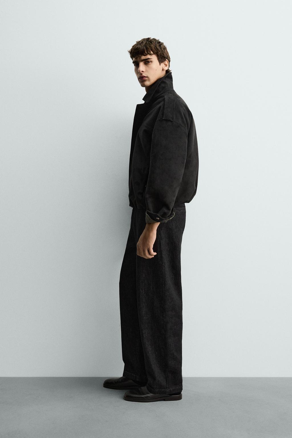 УКОРОЧЕННАЯ КУРТКА ИЗ ИСКУССТВЕННОЙ ЗАМШИ