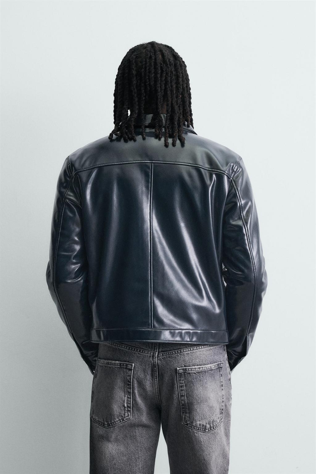 КУРТКА-РУБАШКА С ЭФФЕКТОМ ВИНИЛА