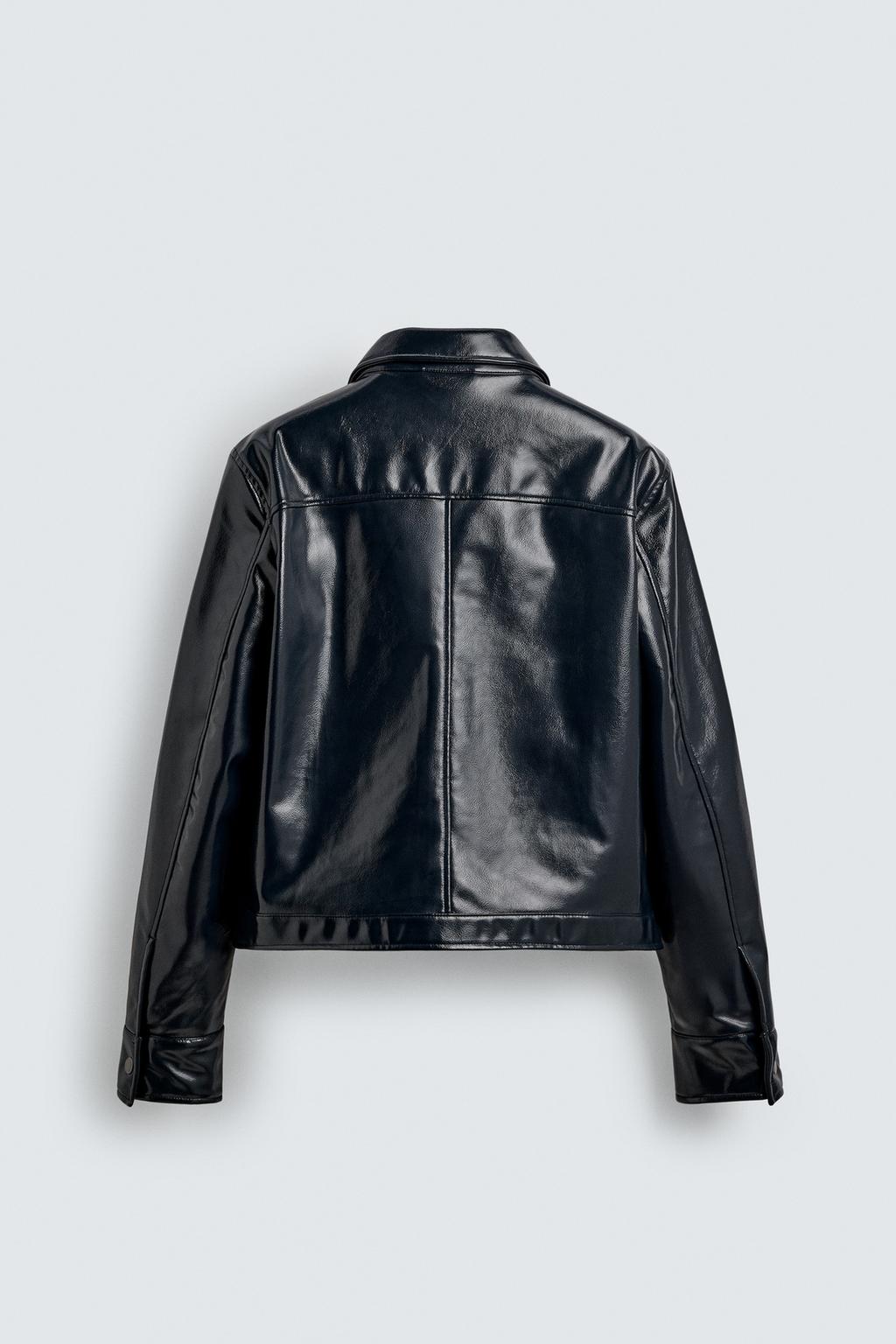 КУРТКА-РУБАШКА С ЭФФЕКТОМ ВИНИЛА