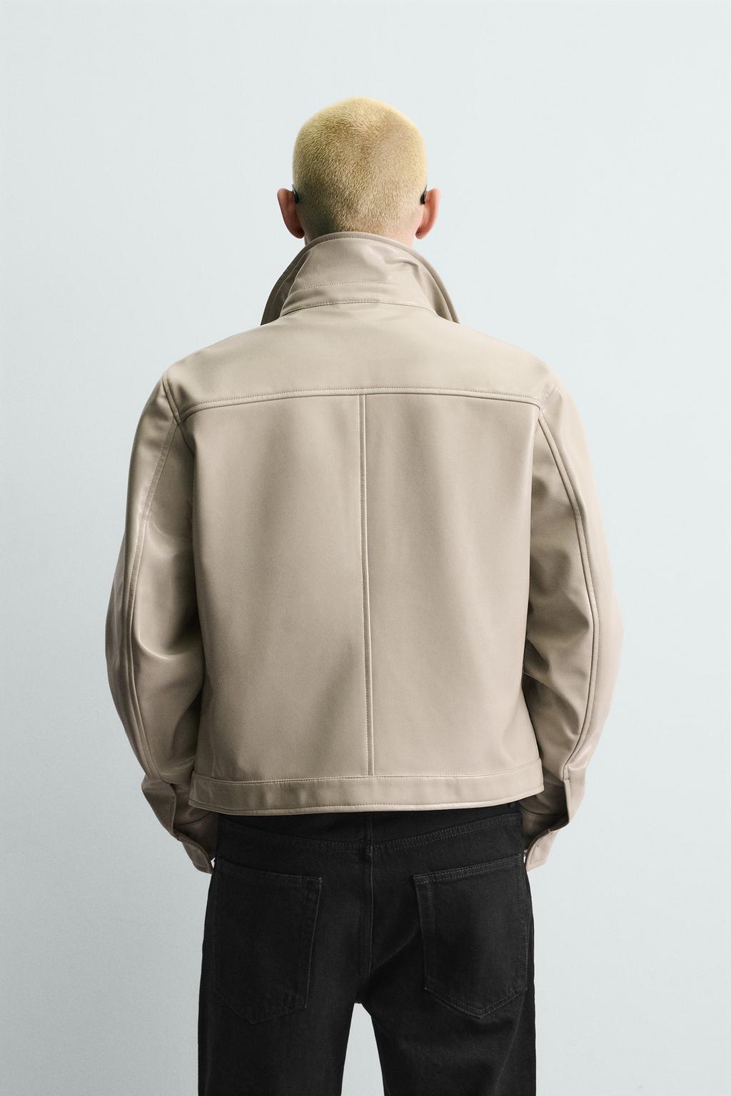 КУРТКА-РУБАШКА С ЭФФЕКТОМ ВИНИЛА